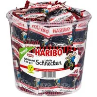 HARIBO Süßigkeit, Haribo Lakritz Schnecken im Minibeutel Klassiker Veggie 100 Stück