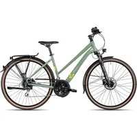 2R Manufaktur Trekkingrad TRX 24 Trapez, 24 Gang Shimano Altus RD-M310 Schaltwerk, Kettenschaltung, hydraulische Scheibenbremse grün