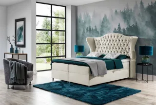 Boxspringbett Schlafzimmerbett DAMLA 180x200cm in div. Farbvarianten