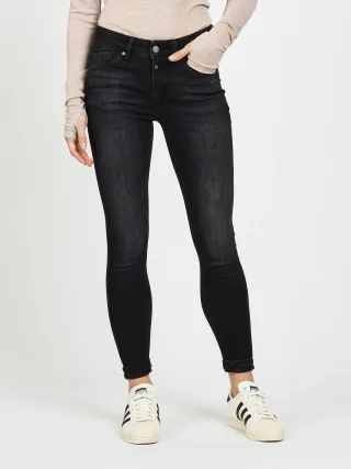 GANG Damen Jeans 94LAYLA - superskinny fit Jeans used edgy black