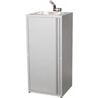 ad-ideen Waschbecken Mobiles Handwaschbecken 230V Wochenmarkt Gastro Camping Grau