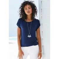 Vivance by Lascana Kurzarmshirt mit Gummizug im Bund Sommershirt aus weichem Viskose-Stretch