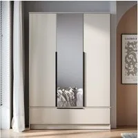 Home affaire Kleiderschrank Spirit Kleiderschrank mit Spiegel, Schublade und 2 Kleiderstangen Mit schwarzen Metallgriffen – viel Stauraum und flexible Aufteilung