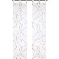 OTTO home Schiebegardine Bene (2 St), Schlaufen, transparent, Polyester, Inkl. Beschwerungsstange, transparent, glatt, gemustert