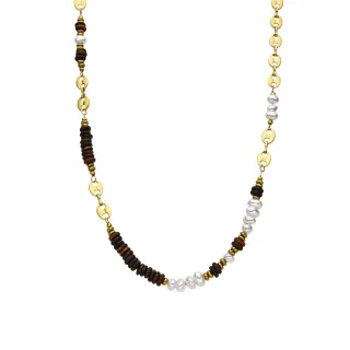 Luxenter Tigerauge Halskette mit 18k Gold Finish - Kimbalbo