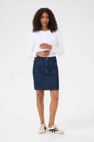 Langarm-Bluse KAcarna Slim fit white