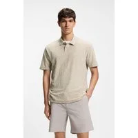 BOSS ORANGE Poloshirt florales Jacquardmuster, Baumwollfrottee, Relaxed Fit