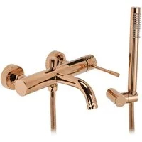 wohnwerk.idee Wannenarmatur Badarmatur Badewanne Wasserhahn mit Handbrause Kupfer, Gold oder Chrom
