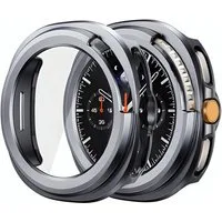 SmartUP Smartwatch-Hülle für Samsung Galaxy Watch 8 46mm Classic Schutzglas Panzerfolie Display, kompletter Rundumschutz