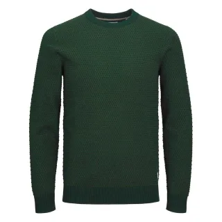Jack And Jones - Sweatshirt für Herren, Texturierter Strick, Regulär (Dunkelgrün)