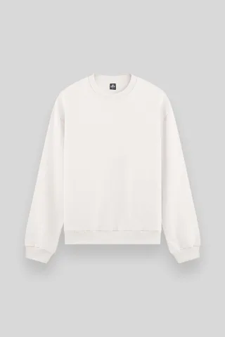 Herren Unifarben Rundhals-Sweatshirt