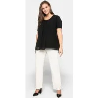 Sheego T-Shirt Blusenshirt Kurzarm im Lagenlook