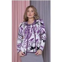 Passioni Strickjacke Twinset mit abstraktem Muster