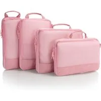 Heys Kofferorganizer Ecotex Compression Packing Cube (Set, 4-tlg), komprimierbare Packwürfel, Packtaschen, Organizer für Koffer