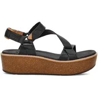 Teva Madera Wedge Damen Sandalen Plateausandalen Freizeit Leder 1151015 BLK Plateausandale Komfort