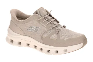 Skechers 150487 TPE Damen Slipper taupe-braun wasserdicht Air Cooled Memory Foam