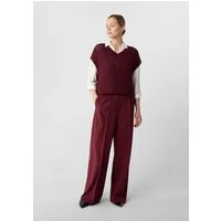 comma Chinos Hose Wide-Leg-Hose aus Jersey mit Elastikbund