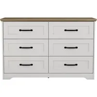 OTTO home Schubkastenkommode Emmilia Sideboard Schubladenschrank Wäscheschrank im Landhaus Design (Scandi Design mit 6 Schubladen für viel Stauraum im Schlafzimmer), Schrankkommode in hochwertiger Qualität