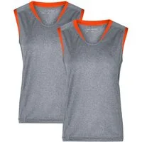 James & Nicholson Lauftop Doppelpack Sportliches Damen Lauftop aus FunktionspolyesterJN469 (Doppelpack, 2er-Pack) Feuchtigkeitsregulierend und schnell trocknend