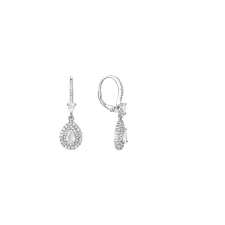 Luxenter Sterling Silber 925 Ohrringe mit rhodiniertem Brillant Zirkonia - Shiyi