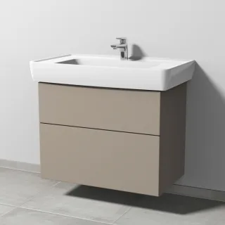 Sanipa 3way Waschtischunterbau zu Laufen Pro A Waschtisch mit 2 Auszügen, Sandgrau-Matt SF75867