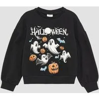 s.Oliver Sweatshirt Sweatshirt Unisex Sweatshirt mit Halloween-Print