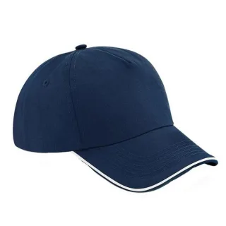 Beechfield Unisex Authentic 5 Panel Baseballkappe Für Erwachsene (Navy/Weiß)