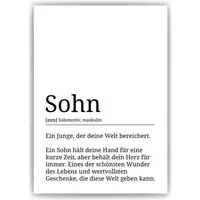 Tigerlino Poster Sohn Definition Wandbild Geburtstag Sohn Geschenkidee