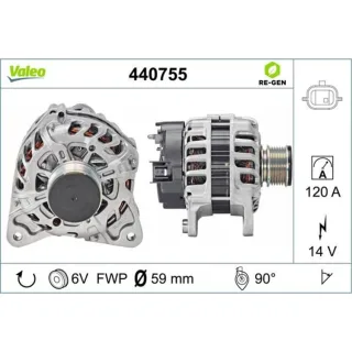 Valeo Generator  120A Dacia Renault 440755 1,5