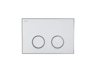 MEPA Frame Betätigungsplatte 2-Mengen Weiß-Mattsilber, 421060 421060