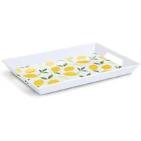 Zeller Present Tablett Melamintablett "Lemons", Melamin, sommerliches Motiv, Tragegriffe, 34,8x50 cm