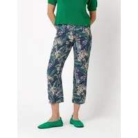 TONI Straight-Jeans Ella 7/8 aus Jacquard mit Blüten und Blättern