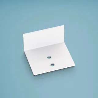 Abschluss- und Haltewinkel weiß 60 mm breit 36 mm lang für Plattenstärke 10 mm und 16 mm