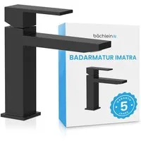 Bächlein Badarmatur Elegante Badarmatur Imatra (17,2cm, Schwarz-matt) hochwertiger Wasserhahn im minimalistischen Design