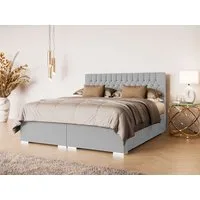 Home affaire Bett ALIY mit Matratze und Topper, in 3 Breiten (140, 160 und 180 cm), Boxspringbett mit Kopfteil, Bettkasten, Matratze (BFK/TFK) und Topper