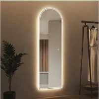 WDWRITTI Ganzkörperspiegel Led 165x60 165x50 150x50 140x40 Wandspiegel groß mit beleuchtung (Spiegel Flur Ganzkörper, 3Lichtfarben, Speicherfunktion, Dimmbar), Energiesparend, 5mm HD Umweltfreundlicher Spiegel