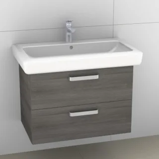 Artiqua 413 Waschtischunterschrank für IT! 121980 Graphit Struktur quer, 413-WU2L-K113-7070-401 413-WU2L-K113-7070-401