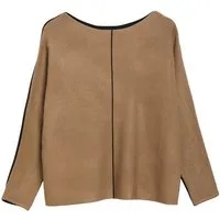 s.Oliver BLACK LABEL Strickpullover mit Color Blocking und Teilungsnaht, Viskosemix