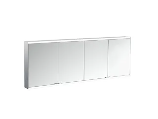 emco LED-Lichtspiegelschrank prime 2 Facelift schwarzAufputz, 1800 mm, 4-türig, IP 20 Rückwand versp 949713564