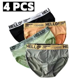 4Pcs/Lot Men's Underpants Comfy Soft Men Panties Sports Personality Briefs Breathable Large Size Panty Briefs for Men Un