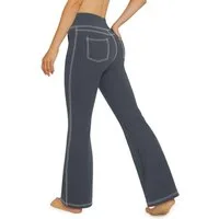 G4Free Schlaghose Damen Activewear-Hosen Bootcut Jeans Yoga Hosen Hohe Taille Training Schlaghose Fitness Arbeit Sporthose Klein /Regulär /Groß