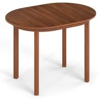 COSTWAY Esstisch, Holz, ovaler Küchentisch für 2-4 Personen 110x78x77cm