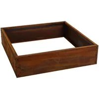 ESTEXO Beetumrandung Beeteinfassung Hochbeet 100x100x25 cm Edelrost Rost Cortenstahl