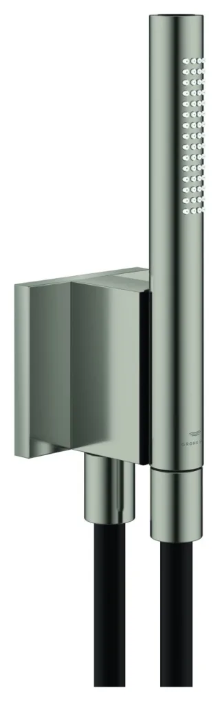 GROHE Handbrause-Set Rainshower Aqua Stick, 105006 2 Stahl 9,5 l/min satin steel, 105006MS00 105006MS00