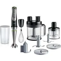 Braun Stabmixer MultiQuick 9 MQ 9195XL - 1200W, Stufenlosreulierbar, Dynamische Klinge, 1200 W, Spritzschutz, Extra Mahlklinge, 2 Modi + Pulsfunktion, Würfelschneider