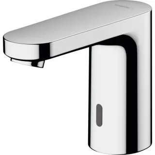 hansgrohe Vernis Blend Elektronik-Waschtischarmatur 71503000 Batteriebetrieb 6 V, für Kaltwasser oder vorgemischtes Wasser, chrom