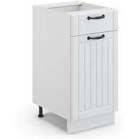 Vicco Unterschrank Fame-Line, Weiß Landhaus/Weiß, 40 cm ohne Arbeitsplatte (1-St)
