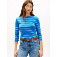 Tommy Hilfiger 3/4-Arm-Shirt NEW CODY SLIM BOAT-NECK mit Logostickerei