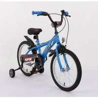 T&Y Trade Kinderfahrrad 18 Zoll Fahrrad Kinder Jungen Mädchen Kinderfahrrad Rad Bike VPER BLAU, Stützräder