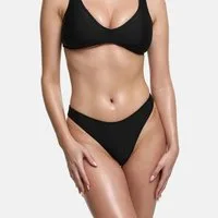 cfab Bikini-Hose Tie Bikini Bottom-Schwarz-3XL